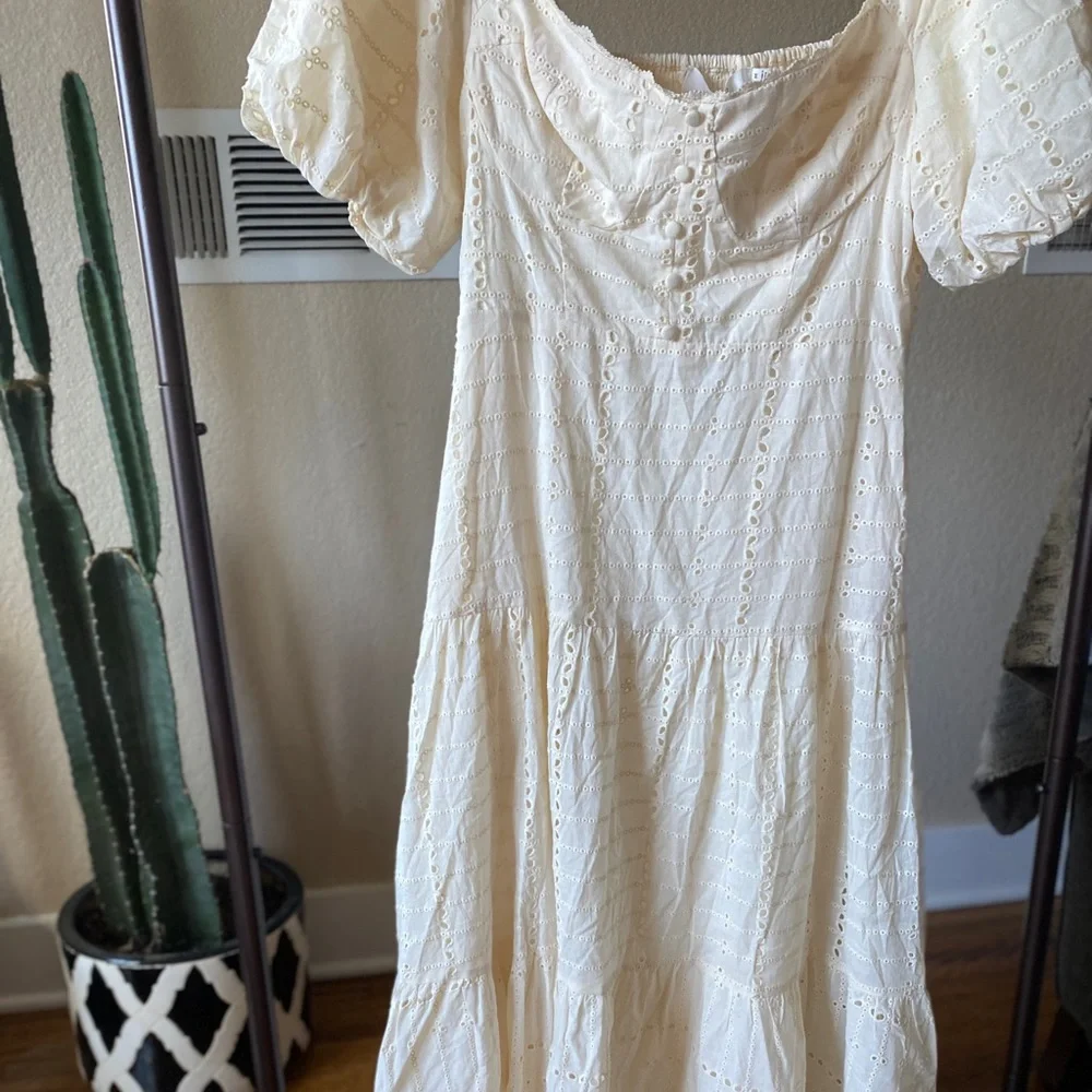 NWT | ASTR | Ivory Eyelet Maxi Dress - Picture 9 of 13